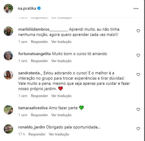 Comentários reais de alunos no Instagram - imagem 3