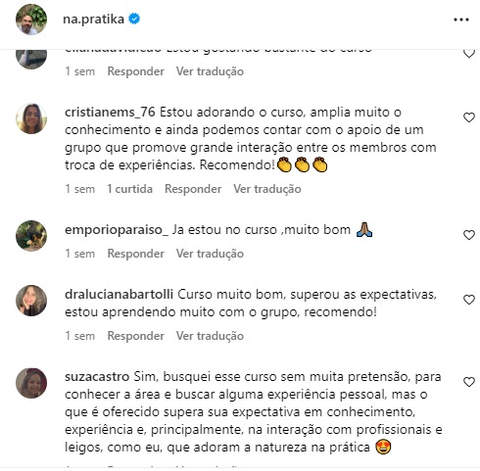 Comentários reais de alunos no Instagram - imagem 2