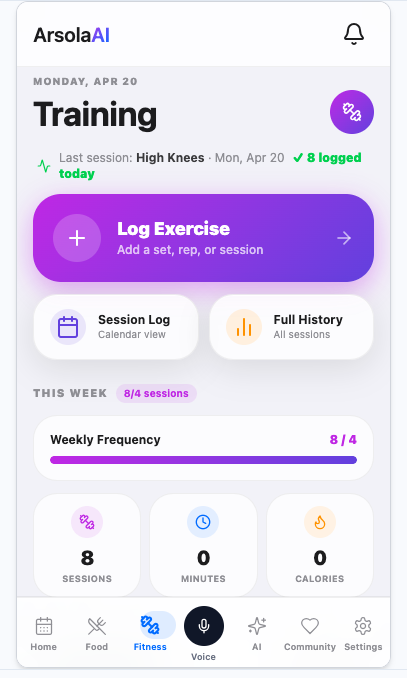 ArsolaAI Workout Planner