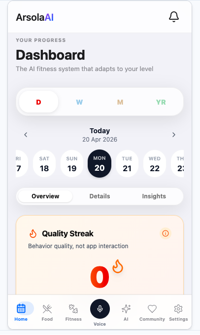 ArsolaAI Home Dashboard
