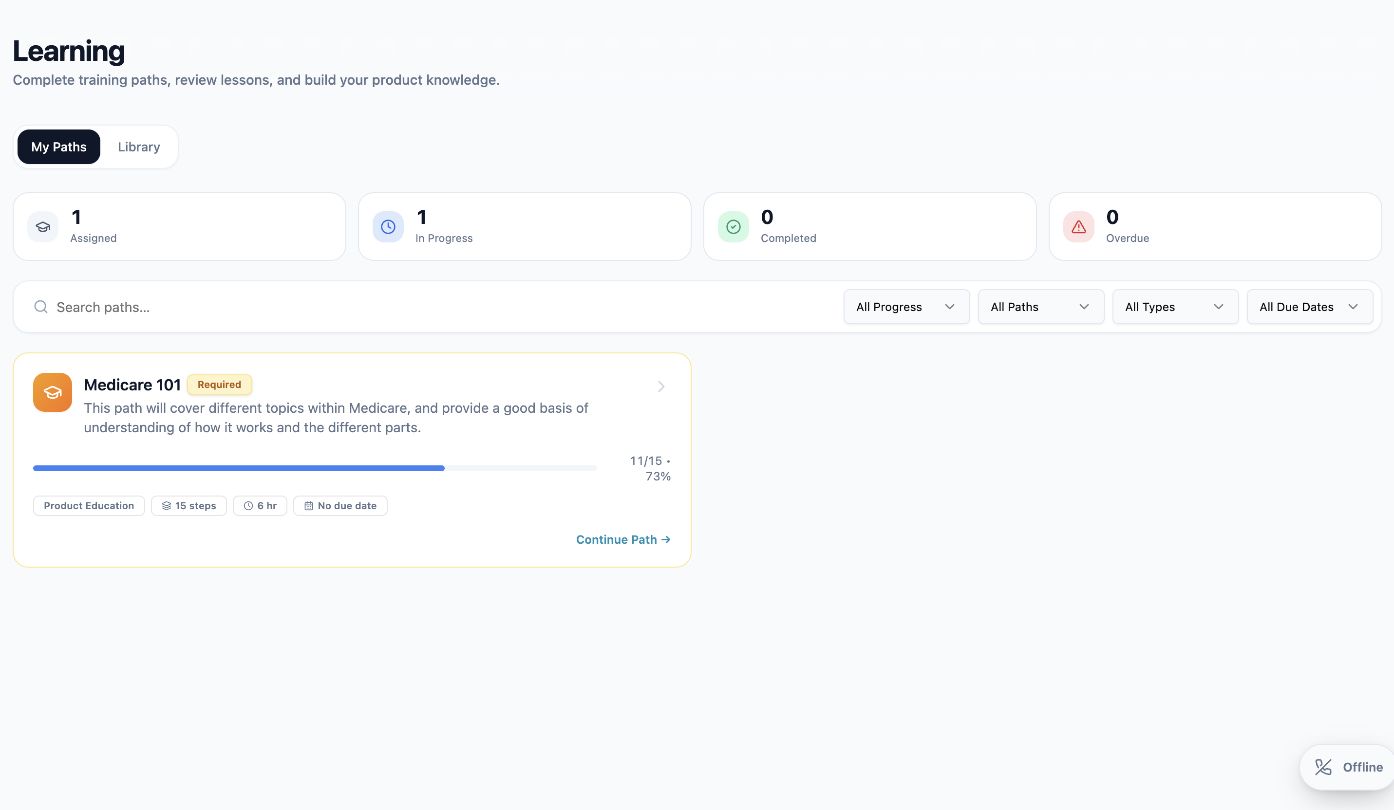Learning library of the agency's own guides and videos, browsable by category