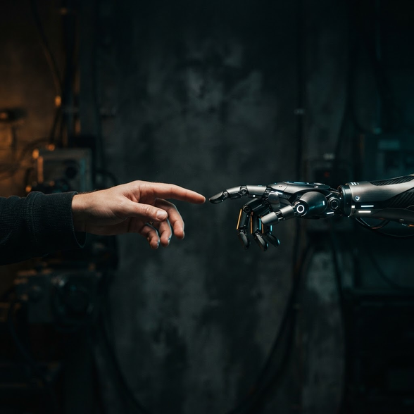 Human and robotic hand collaboration