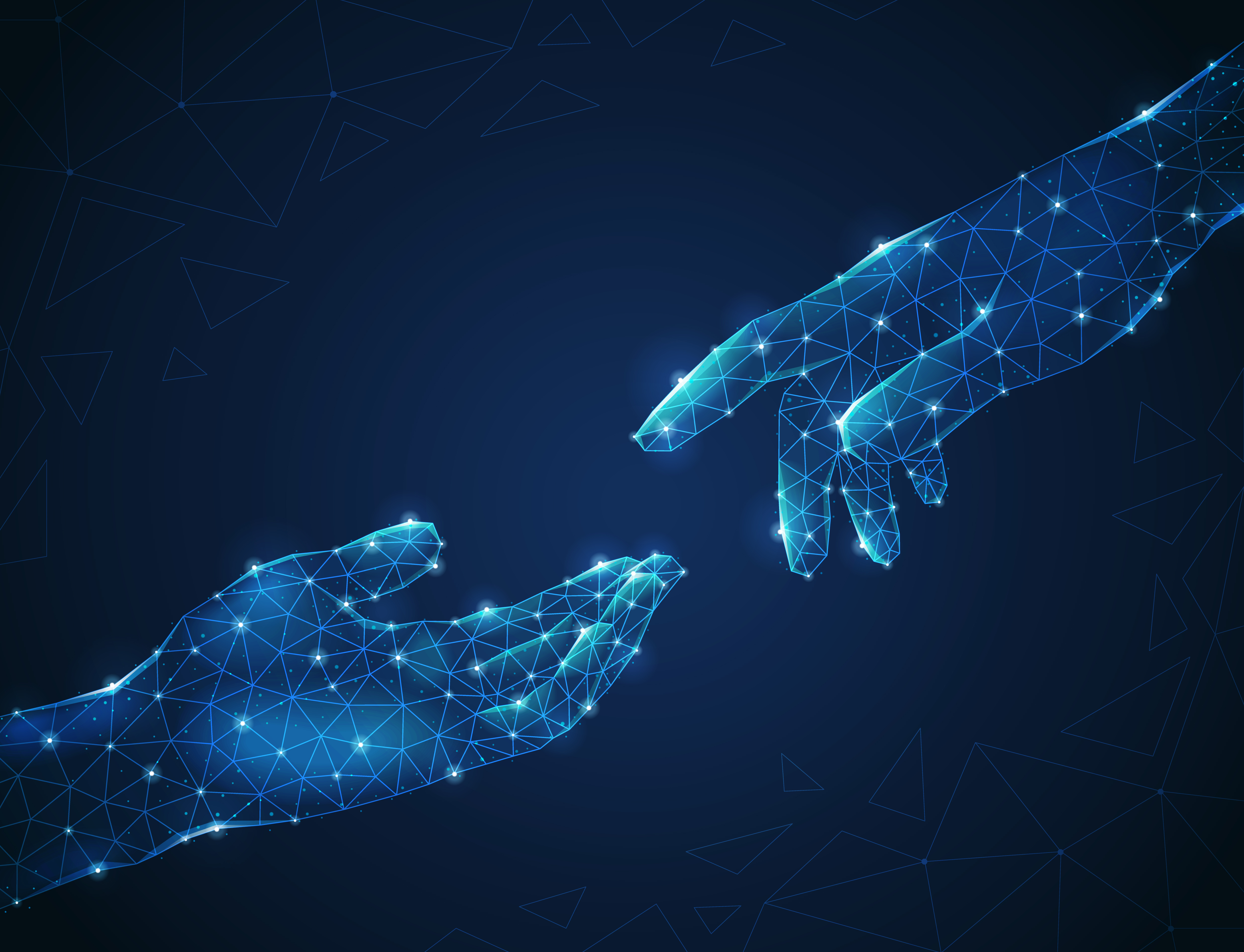Human and robotic hand collaboration