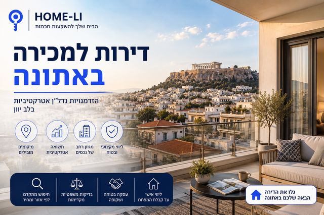 דירות למכירה באתונה – המדריך למשקיעים ולרוכשים בשנת 2026