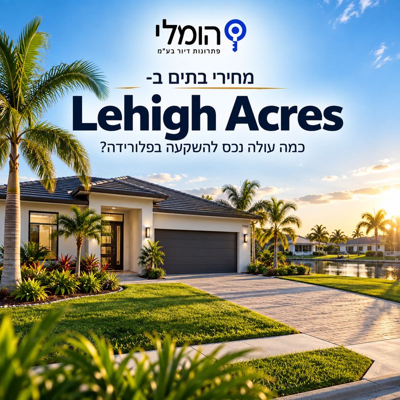 מחירי בתים ב-Lehigh Acres – כמה עולה נכס להשקעה בפלורידה?
