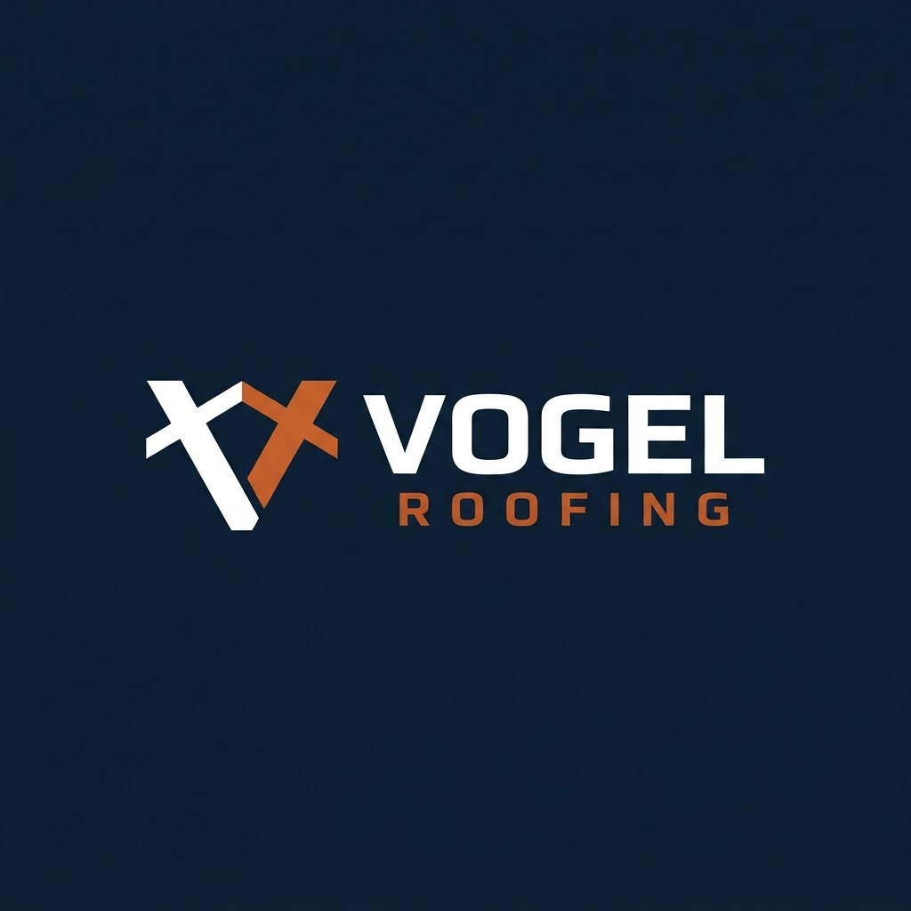 Vogel Roofing Dark Surface Version — proposed logo concept