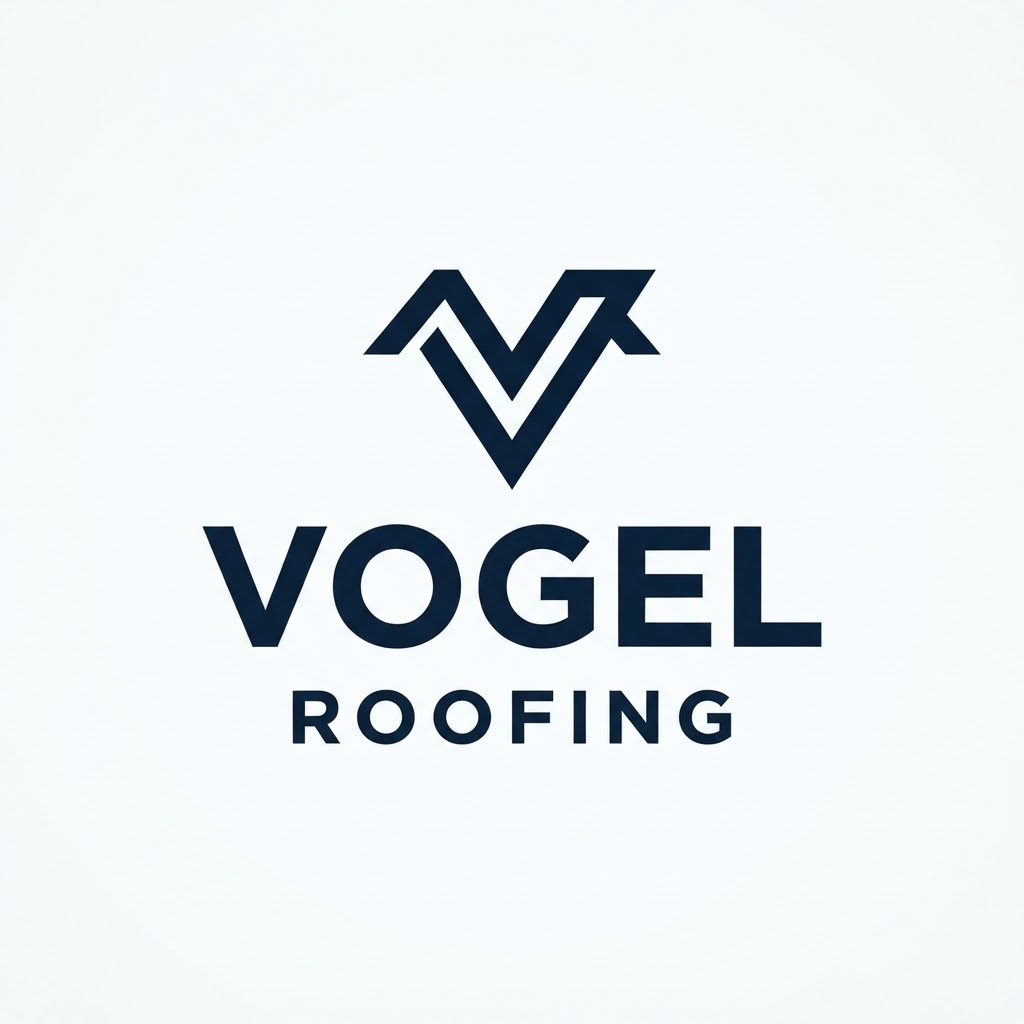 Vogel Roofing Monochrome Version — proposed logo concept