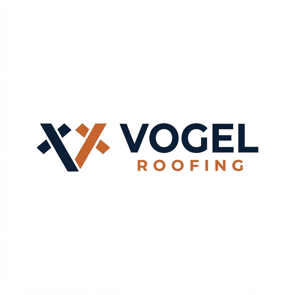 Vogel Roofing Primary Lockup — proposed logo concept