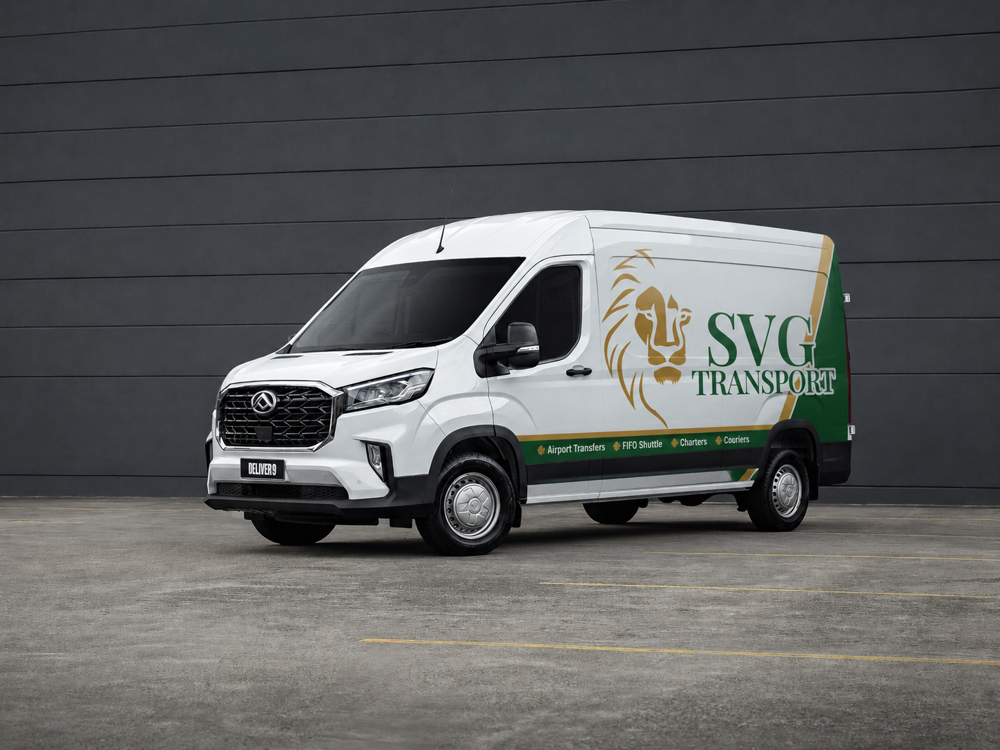 SVG Transport branded van