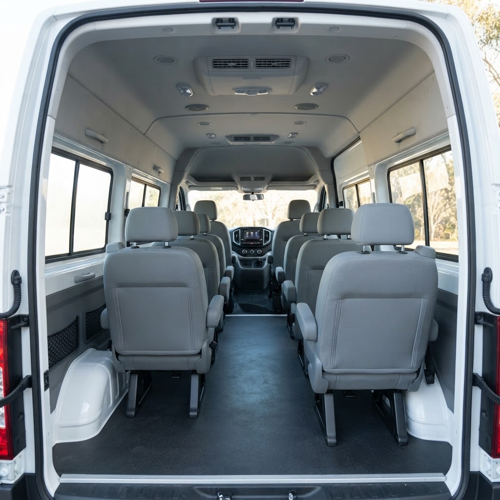 Clean, comfortable van interior