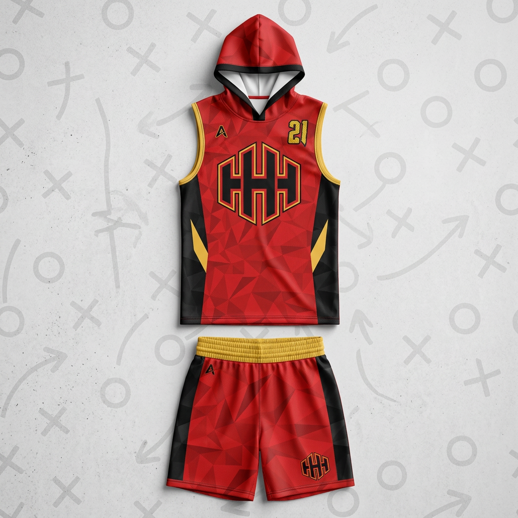 Custom basketball uniform mockup