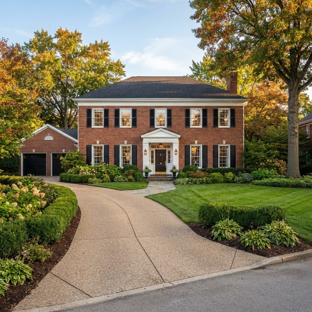 A stately Georgian with mature landscaping