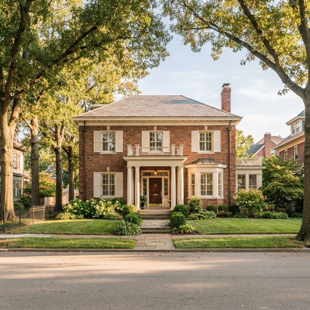 A porch-front classic on a tree-lined block
