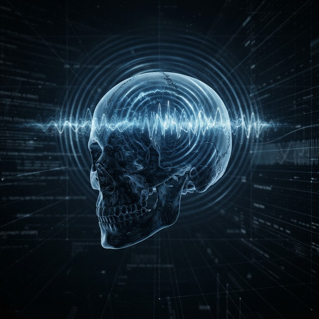 The Broadcast That Encodes Itself in Human Neural Tissue