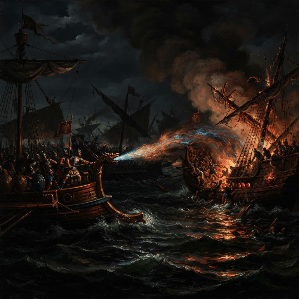 The Greek Fire Formula That Burned Empires and Then Itself