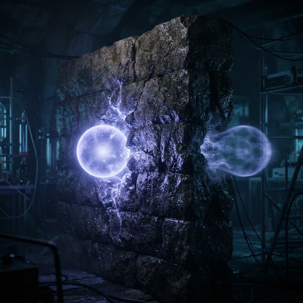 The Particle That Tunnels Through a Wall It Cannot Climb