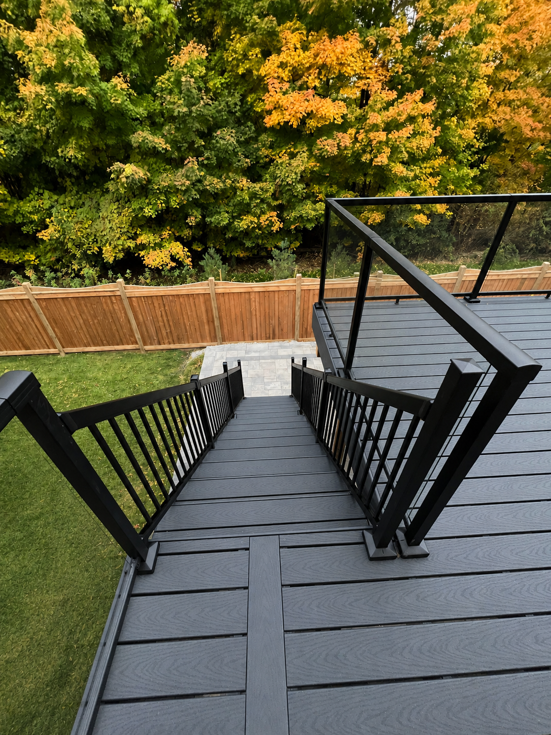 Charcoal Composite Deck by Fenus Construction