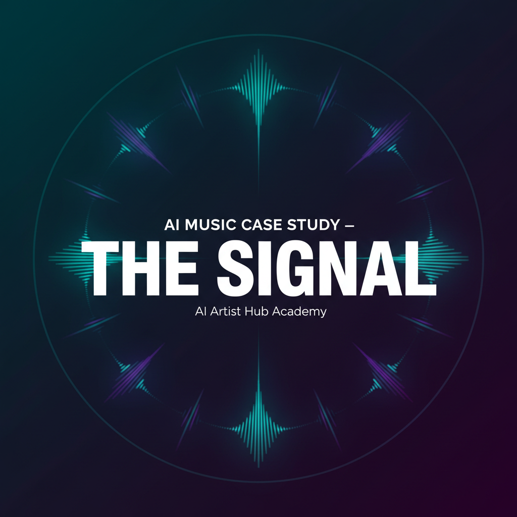 AI MUSIC CASE STUDY — THE SIGNAL — AI Artist Hub Academy eBook cover