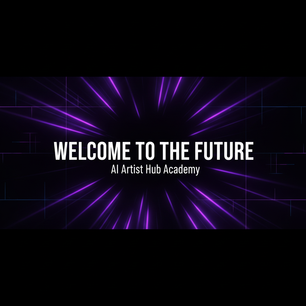 WELCOME TO THE FUTURE — AI Artist Hub Academy eBook cover