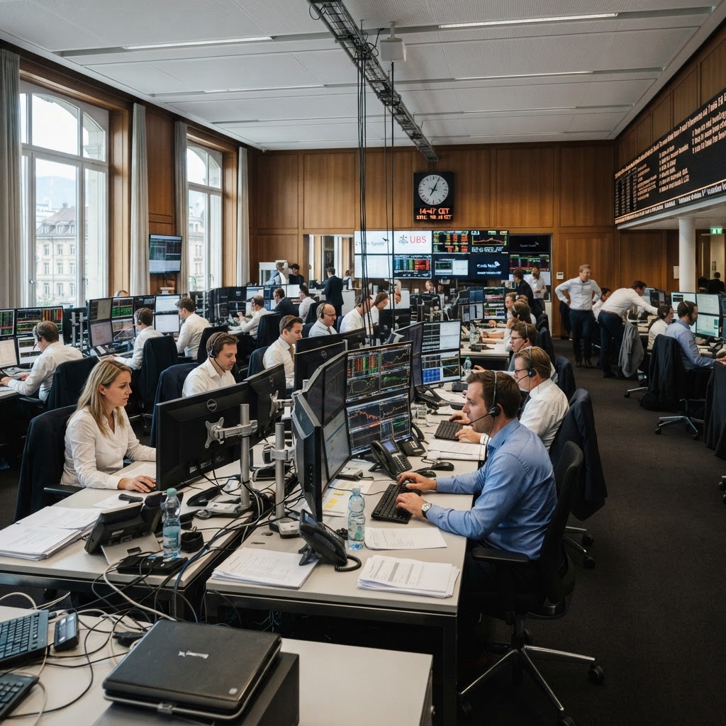 Handelsraum der Schweizer Bank