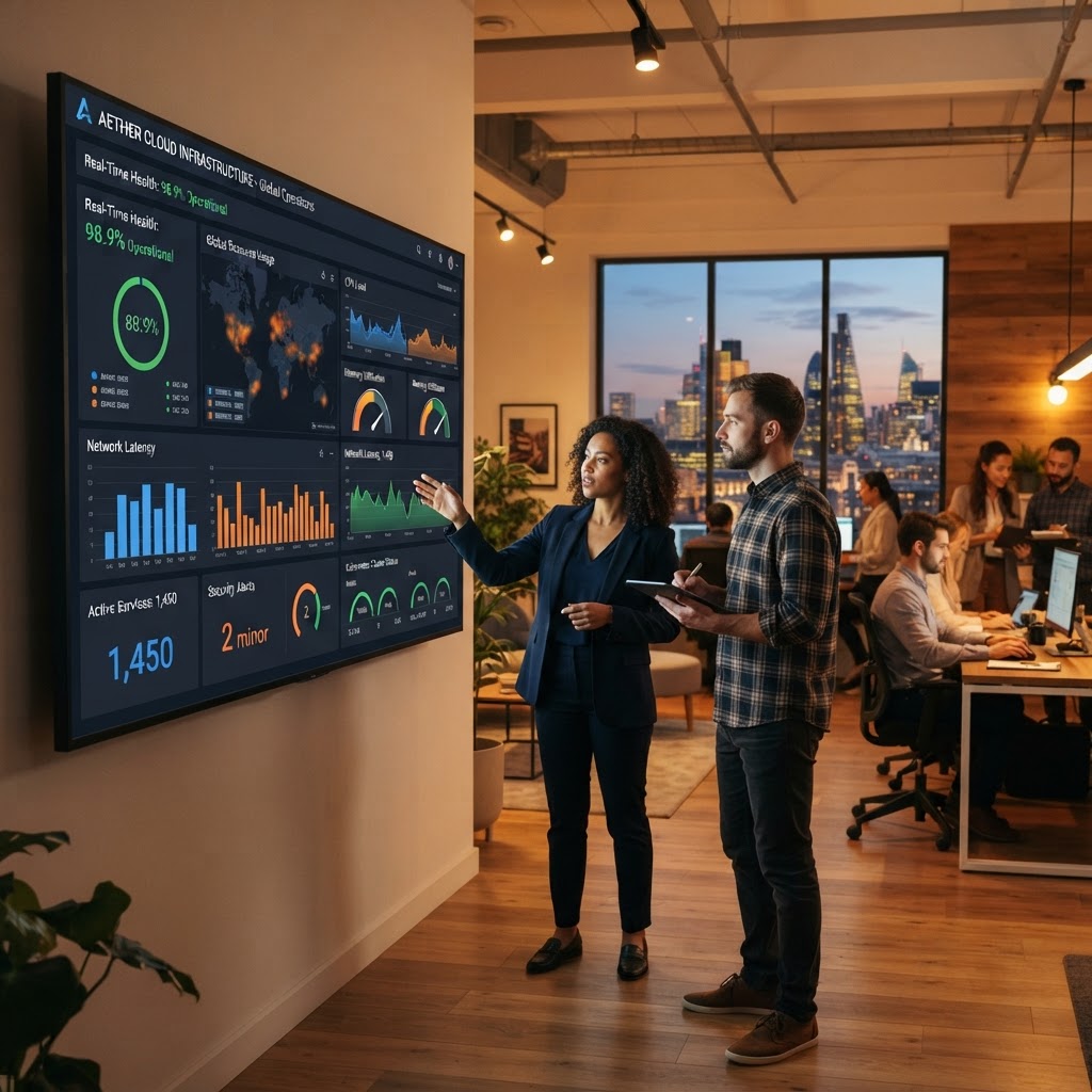 Cloud-Dashboard für Unternehmenseffizienz