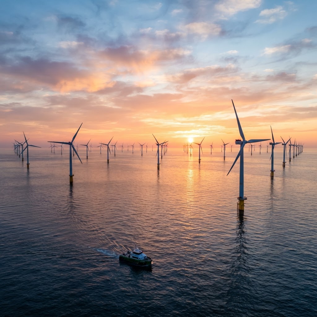 Grüne Energie durch Offshore-Wind