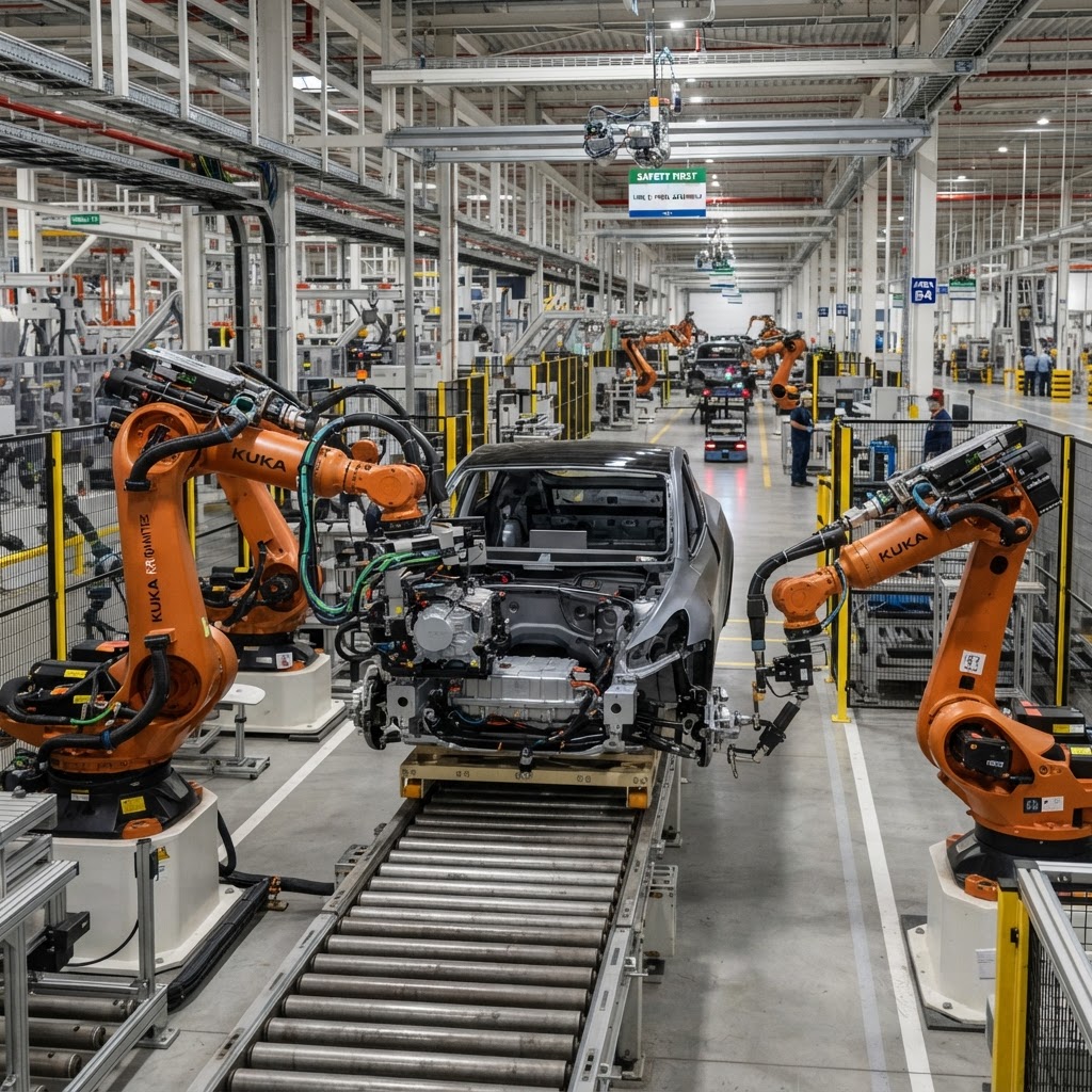 Produktionsoptimierung bei Elektrofahrzeugen