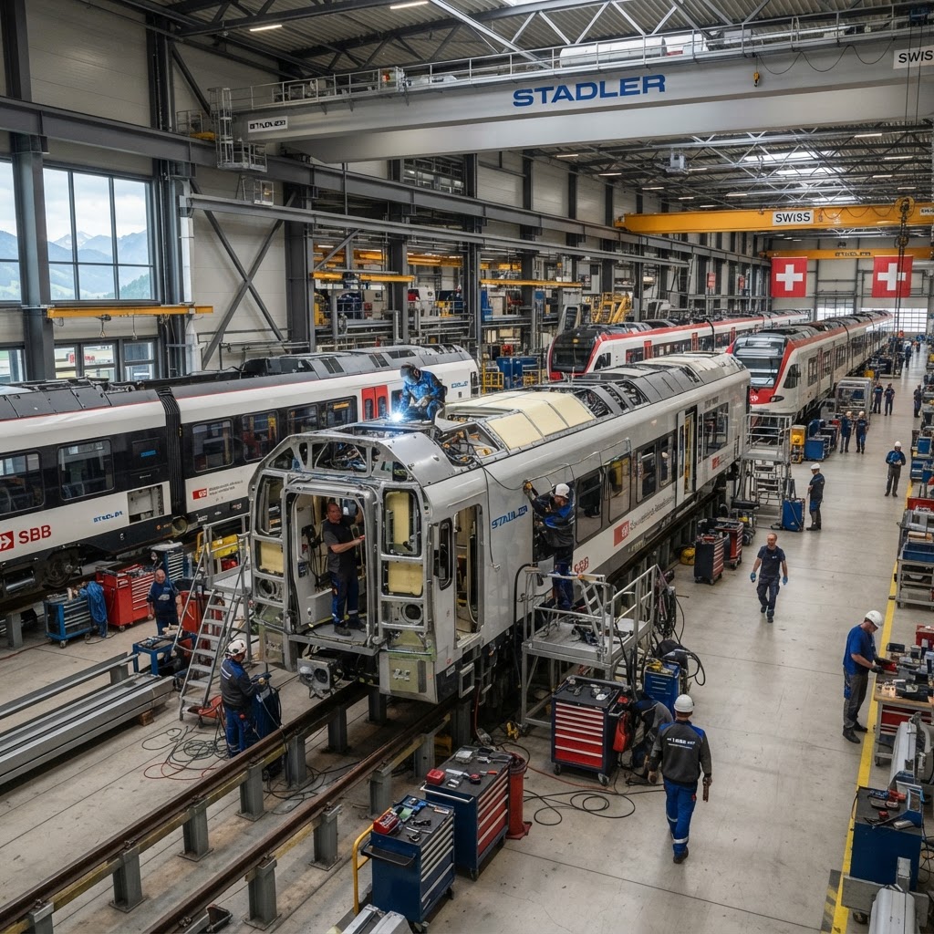 Schienenfahrzeuge und Produktion