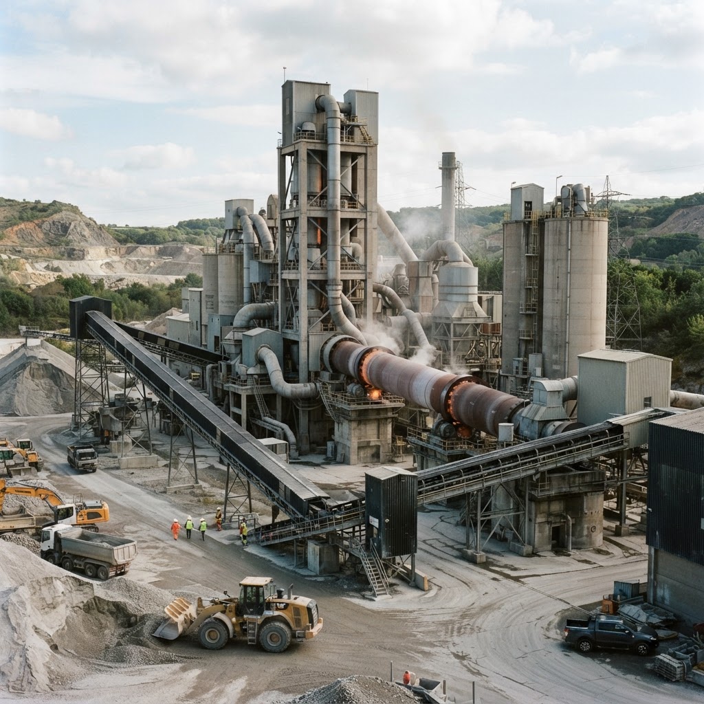 Industrielle Zementproduktion
