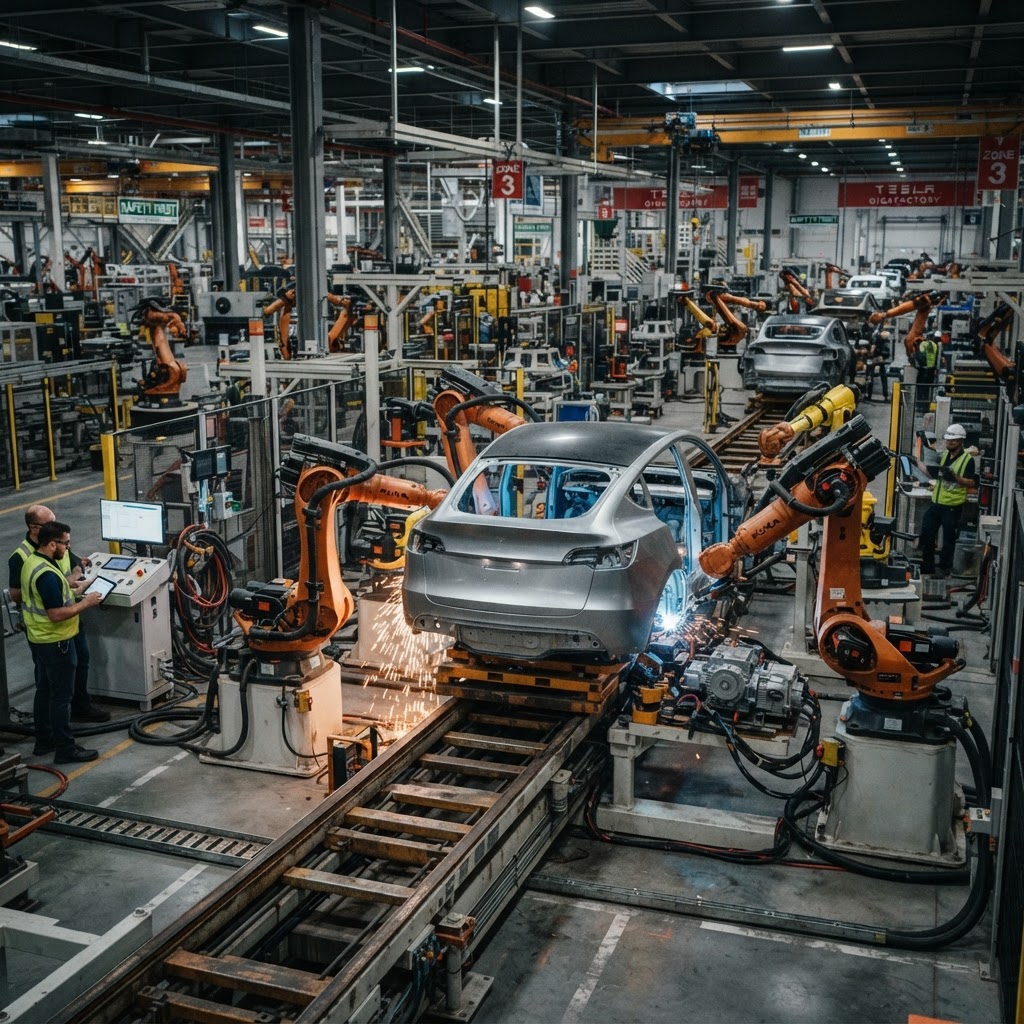 Produktionsoptimierung bei E-Fahrzeugen