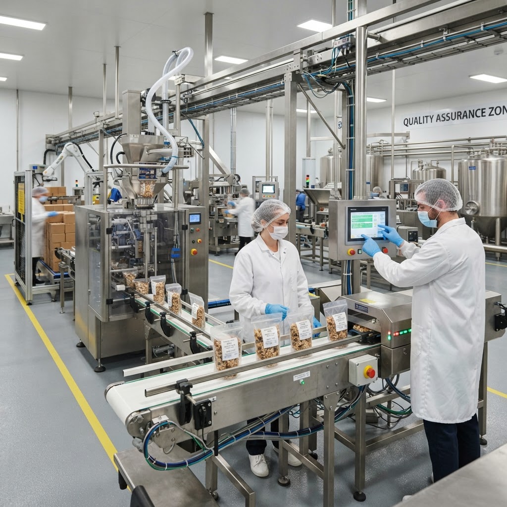Lebensmittelproduktion und Qualitätskontrolle