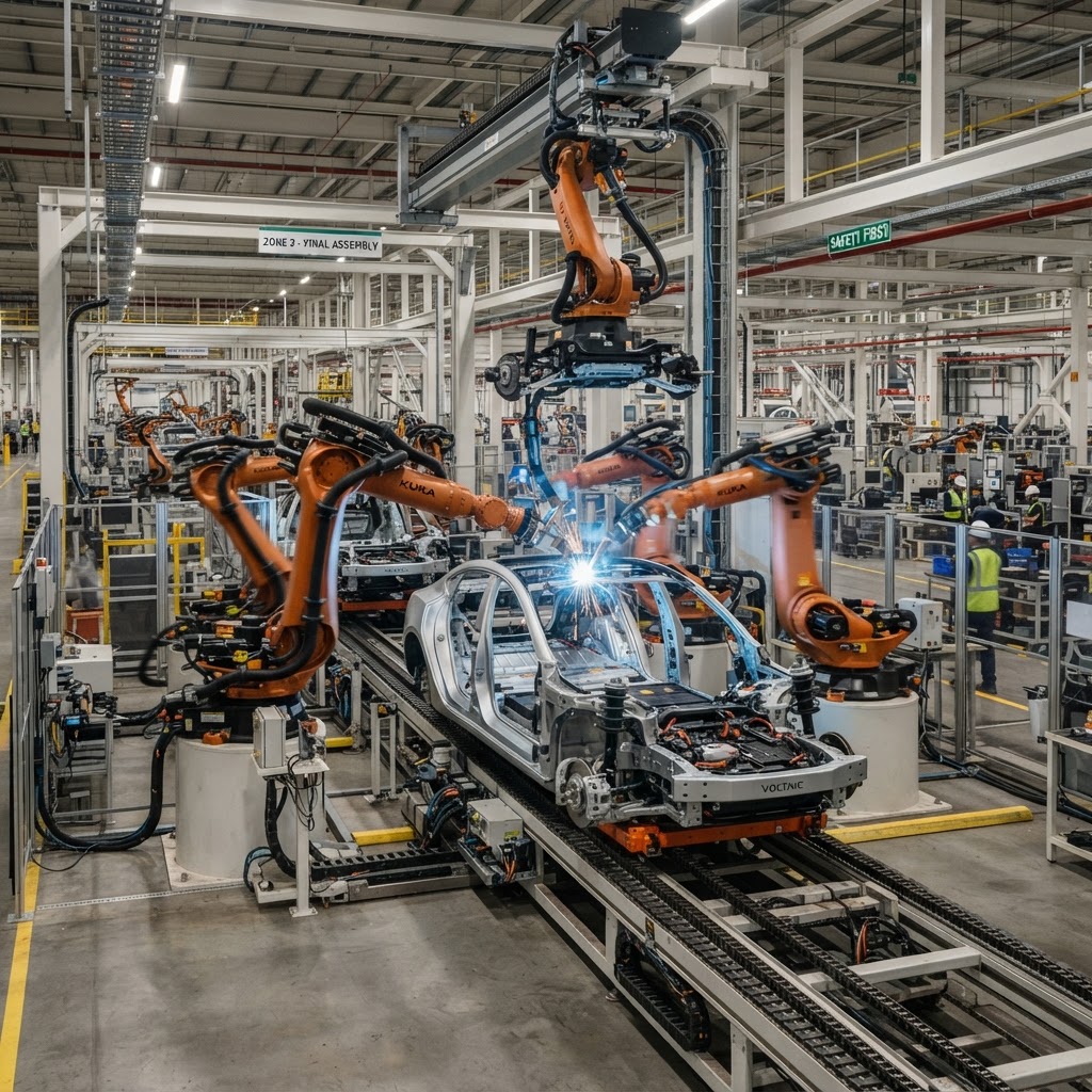 Produktionsoptimierung bei Elektrofahrzeugen