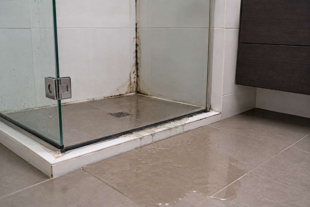Bathroom leaking shower repair in Melbourne with waterproofing and tile rectification.