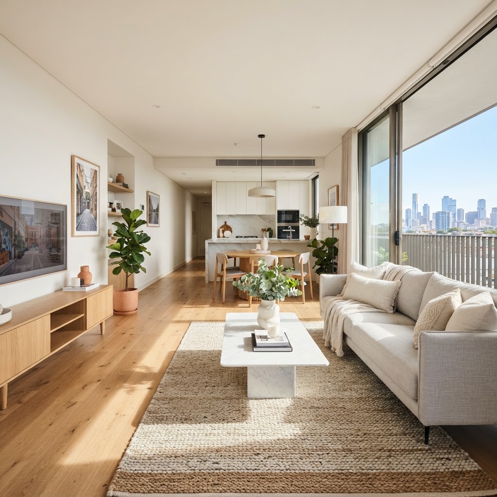 New timber flooring installed to improve presentation before selling a Melbourne home.