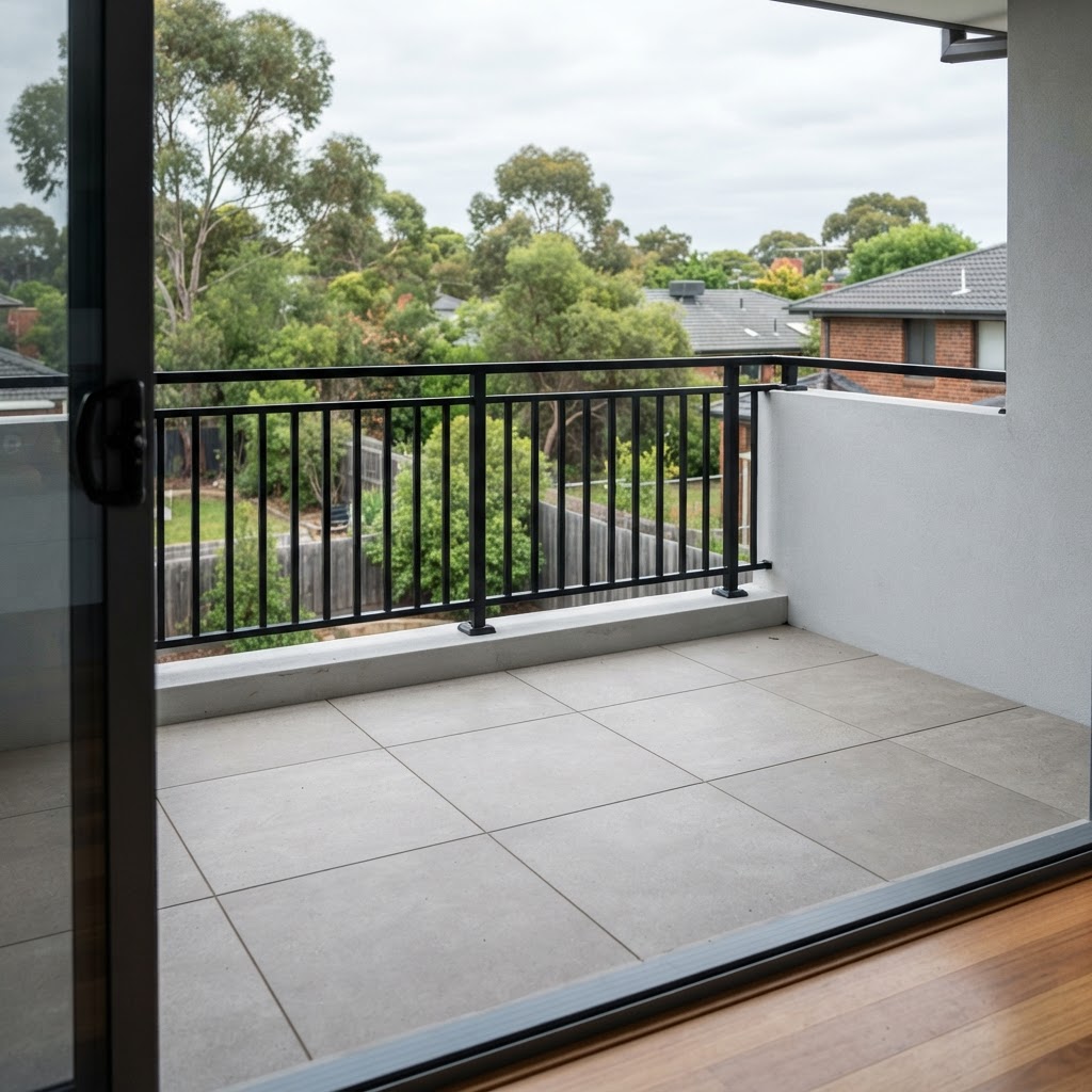 Completed residential balcony following waterproofing and building rectification