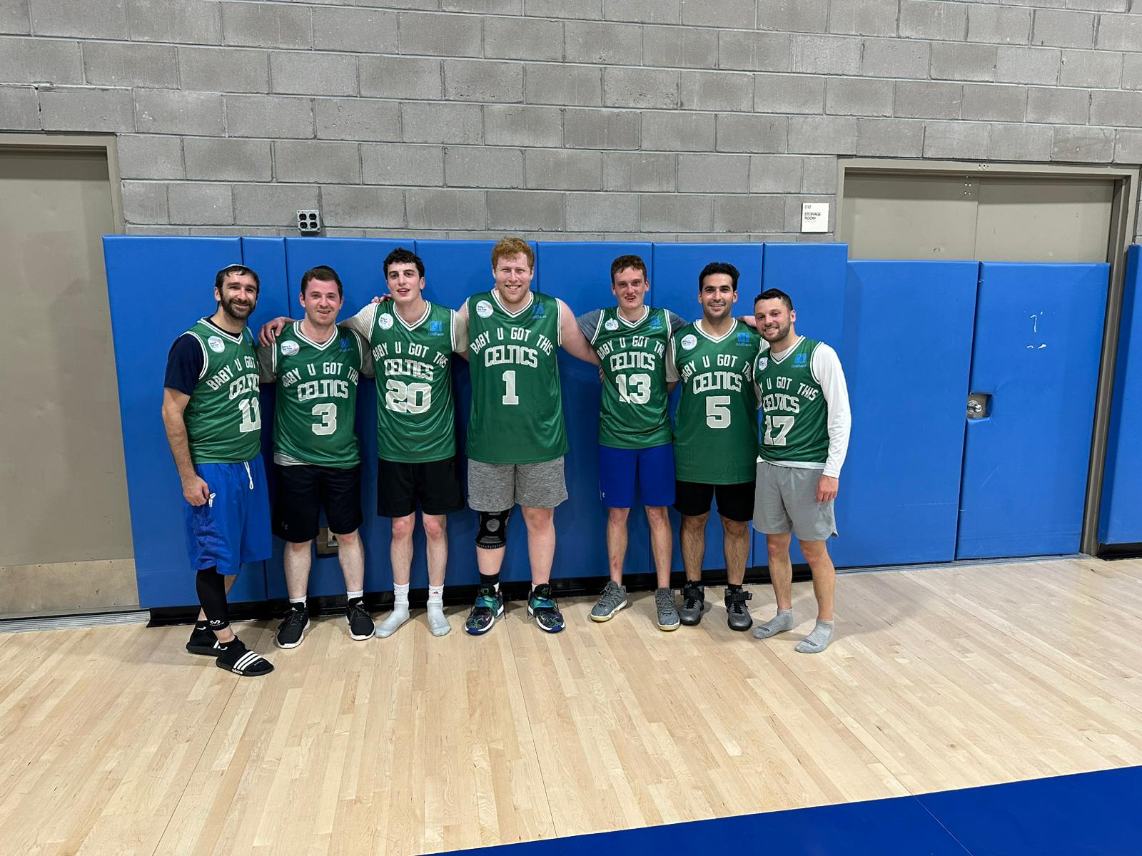 Baby U Got This Celtics team photo