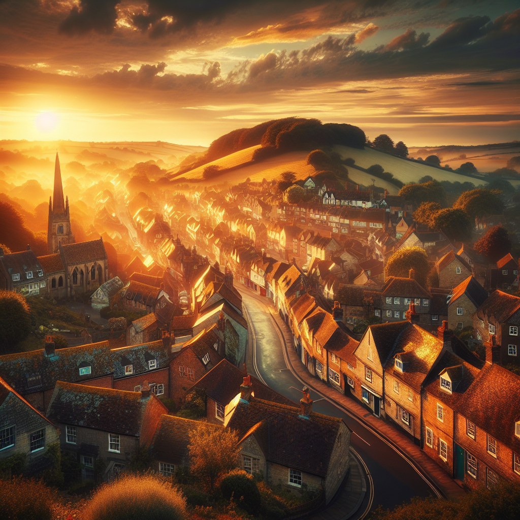 Stunning view of Shaftesbury showcasing its historic attractions and charm