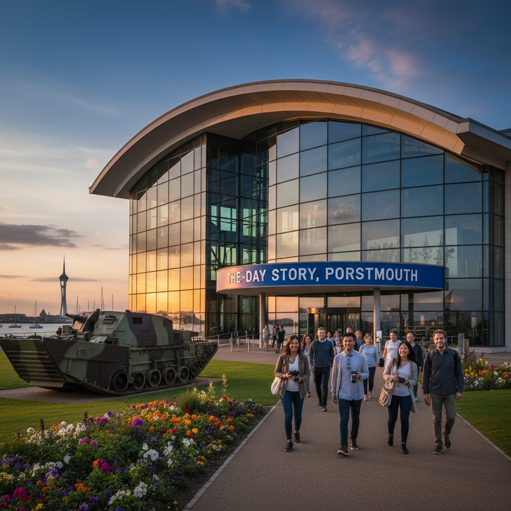 The D-Day Story in Portsmouth - stunning view of this iconic museum
