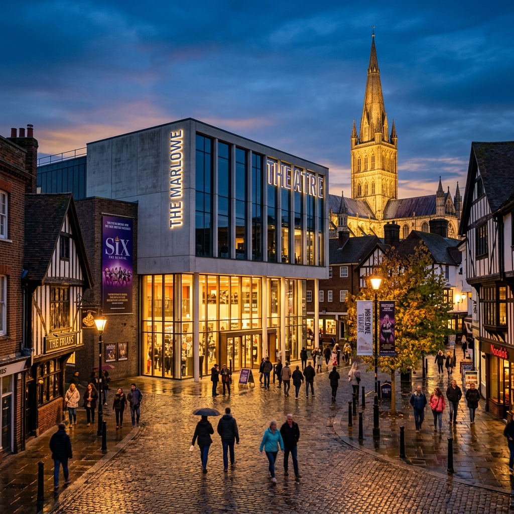 The Marlowe Theatre in Canterbury - stunning view of this iconic entertainment