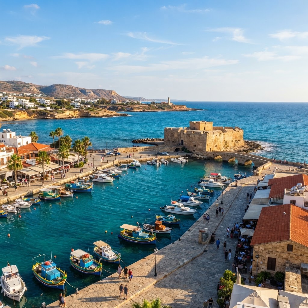Beautiful scenic view of Paphos, Cyprus