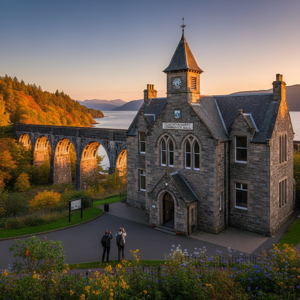 Exterior view of Clachnaharry Community Hall in Clachnaharry, Scotland