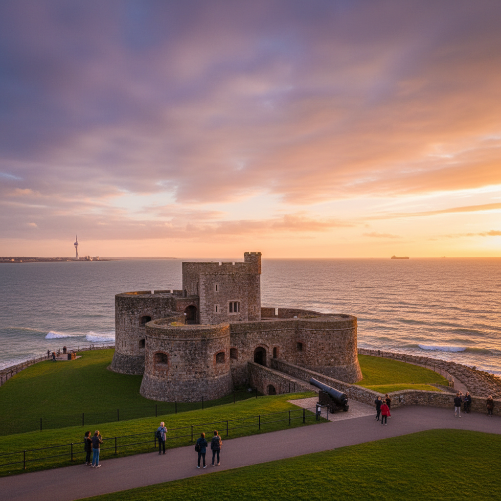 Southsea Castle in Portsmouth - stunning view of this iconic historical