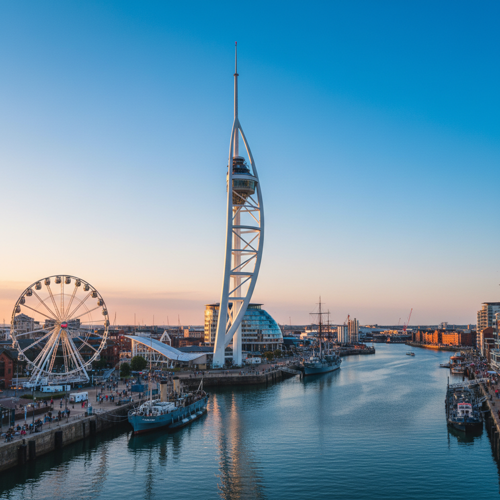 Spinnaker Tower in Portsmouth - stunning view of this iconic landmark