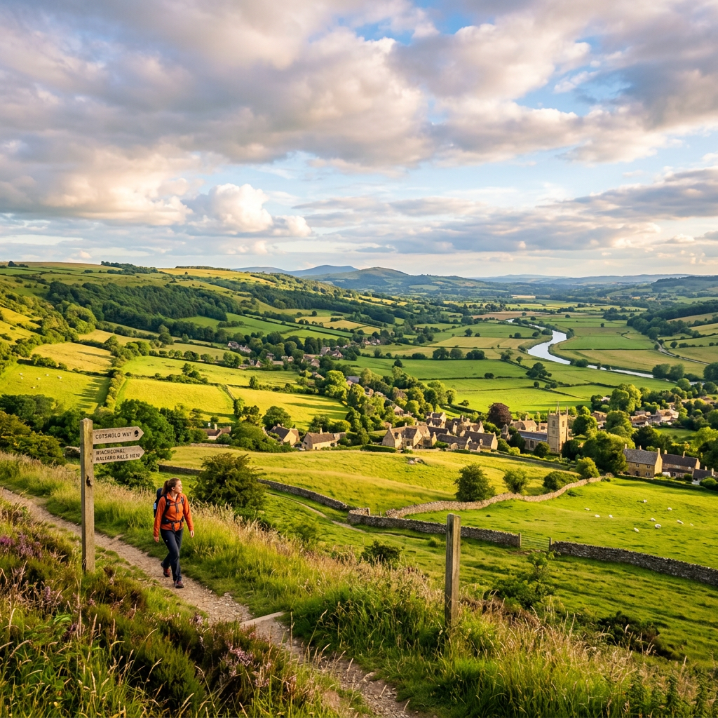 Stunning view of Gloucestershire's countryside and historic attractions