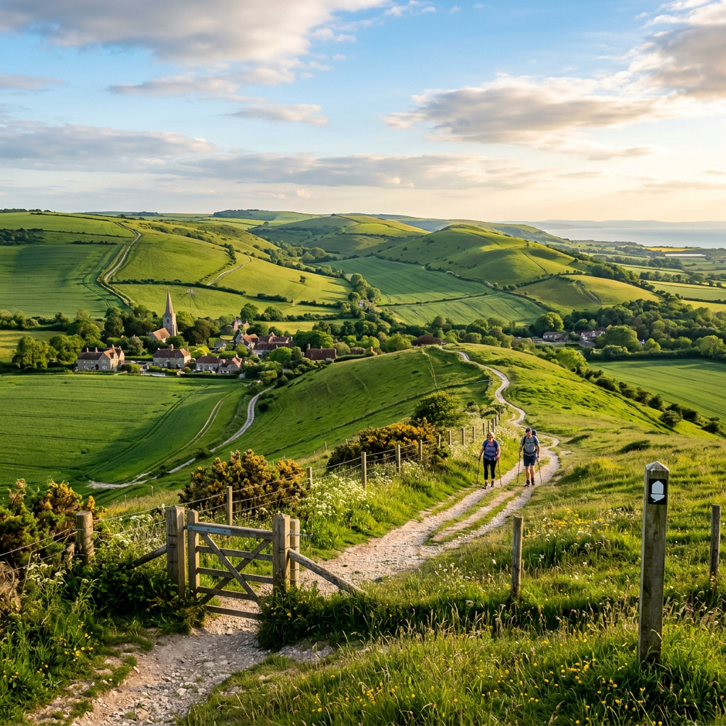 South Downs Way in Chilcomb - stunning view of this iconic nature