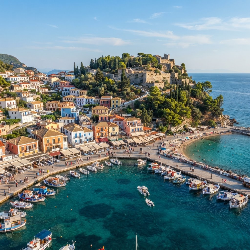 Beautiful scenic view of Parga, Greece