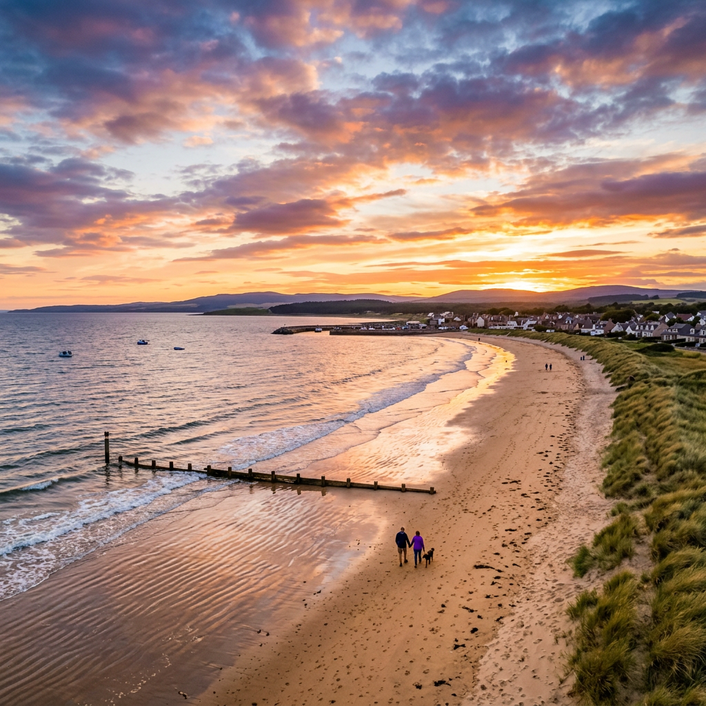 Nairn Beach in Cawdor - stunning view of this iconic nature