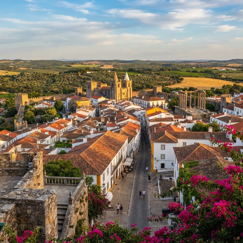 Beautiful scenic view of Évora, Portugal