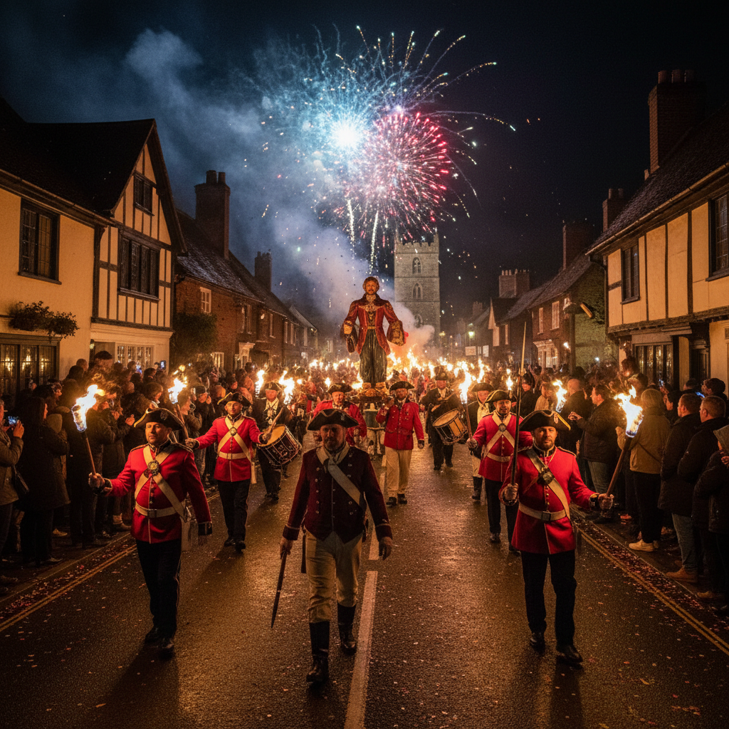 Robertsbridge Bonfire Society in Robertsbridge - stunning view of this iconic activities