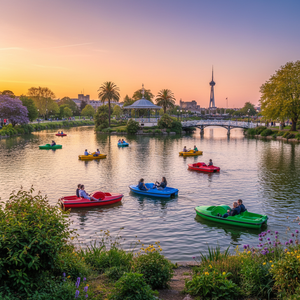Canoe Lake in Portsmouth - stunning view of this iconic park